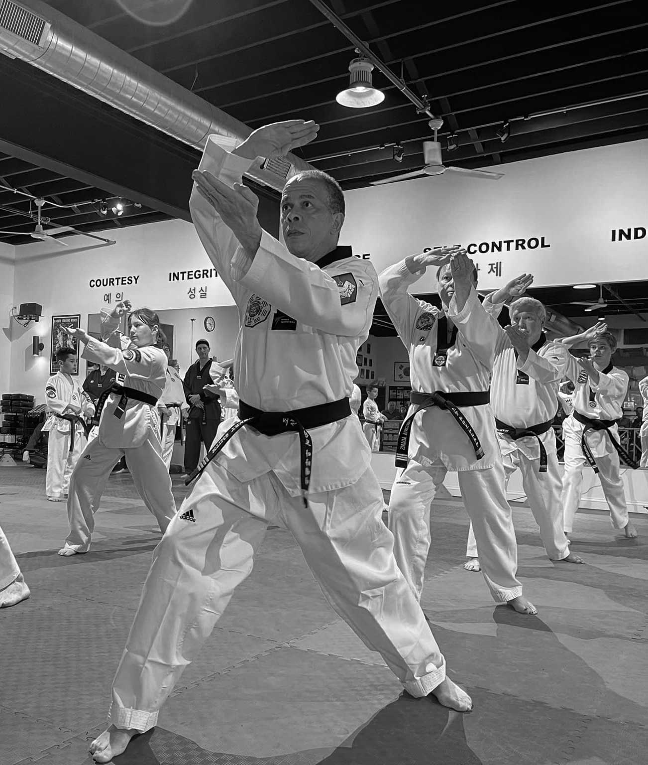 B&W-adult-tkd adult taekwondo